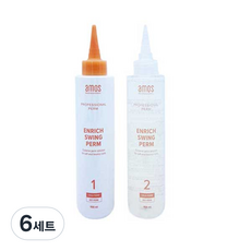 아모스프로페셔널 인리치 스윙펌 파마약 모든모발용 1제 150ml + 2제 150ml 세트, 6세트