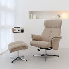 싯존 에르모소 1인용 리클라이너 소파 + 스툴 세트 방문설치, 크림라떼
