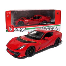bbUrago 1：18 法拉利 812 Competizione 壓鑄模型, 紅色, 1個