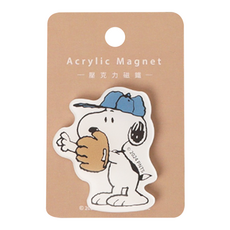 norns Peanuts 史努比造型磁鐵, 史努比 棒球 白色, 1個