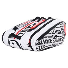 바볼랏 2020 퓨어 스트라이크 x12 3단 가방, 화이트 + 레드, 1개