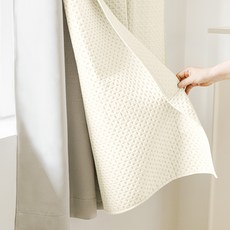 The Zari 打孔式防風遮光窗簾, 溫暖奶油米色