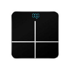 MAEM LED 충전식 디지털 체중계, JT3604, 블랙