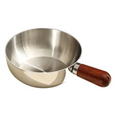 젠쿠스 스테인리스 나무손잡이 미니냄비, 혼합색상, 1개, 14cm