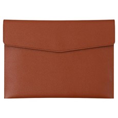 마르벨라 A4 고급 가죽 서류 보관 케이스, 브라운, 1개