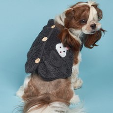 Cheris 寵物專用絨毛背心, 深灰色