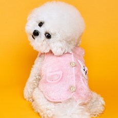 Cheris 寵物專用絨毛背心, 粉色