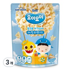 요미요미 유아용 미니팝 과자, 트리플치즈, 3개, 25g