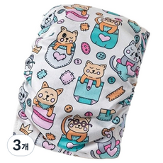 코코스튜디오 반려동물 수컷 매너벨트 냥이화이트, 3개, 1개입, 특대형