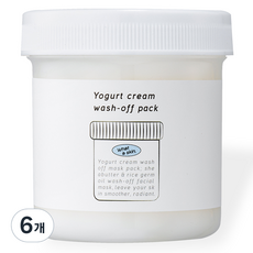 What a skin. 優格霜滋潤沖洗式保濕面膜, 6罐, 1入