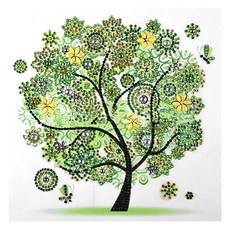 樹木寶石十字繡DIY套組, 1套, 春季