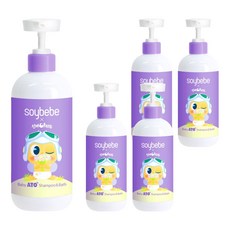 soybebe x 神秘公寓 Ato 嬰幼兒多合一洗髮沐浴露, 470ml, 5個