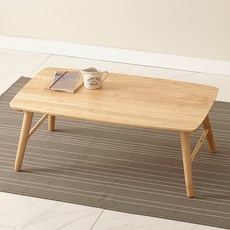조은세상 고무나무 원목 테이블 900 x 500 mm, 내추럴