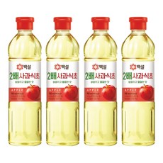 백설 2배 사과식초, 900ml, 4개