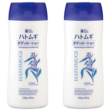 KUMANO 熊野油脂 麗白 薏米身體乳霜 250g 保濕成分 打造透明感水潤肌, 2瓶