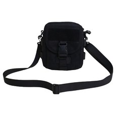 E.City 復古風防潑水運動休閒三用騎行手機挎包 - 黑色, 19 x 15 x 5.5cm