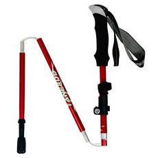 tanerdd 鋁合金登山杖, 紅色, 1支