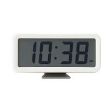 MUJI 無印良品 數位時鐘 附鬧鐘功能 小, 白色