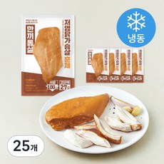 한끼통살 닭가슴살 저염 훈제 (냉동), 100g, 25개, 1개입