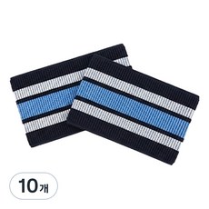DEFENZEMAN 블루톤 안전 발목 각반 2p, 블루 화이트 스트라이프, 10개