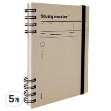 MUNID 左翻式100日讀書計畫本 綁帶款, 5個, 米色