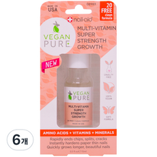 네일에이드 비건 퓨어 멀티 비타민 슈퍼스트렝쓰 그로쓰 65g 08989, 15ml, 6개