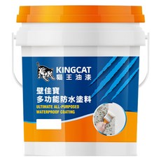 KINGCAT 貓王油漆 壁佳寶多功能防水塗料 K1-680-81 1加侖, 海天藍, 3.7L, 1桶