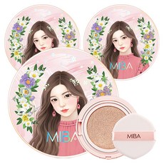 MIBA 第2代離子鈣雙效氣墊正裝 25g+替換蕊 25g組, N21 Light Skin, 3組