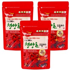 햇님마을 국산 청양초 고춧가루 매우 매운맛, 130g, 3개