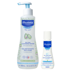 mustela 慕之恬廊 免用水潔膚液 300ml+良柔雙潔乳 50ml, 1組