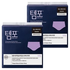 韓國 Tempo 自然純棉褲型夜用, 2包, 5片, 均碼