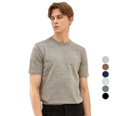 MAESTRO 男性 TOMORROW 可水洗棉混紡圓領短袖毛衣 MASW1B605