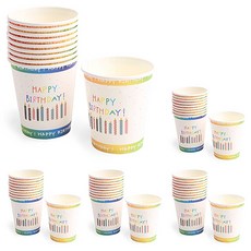 PARTYHAE 生日派對杯 蠟燭, 10入, 5套