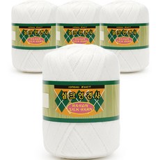 SEVY 手工編織線 90g, 801 White, 4個