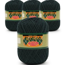 필립섬유 쎄비 실크 인견사 뜨개실 90g, 834 메란지그린블랙, 4개