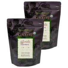 코델리 인도네시아 만델링 원두 분쇄커피, 200g, 커피메이커, 2개