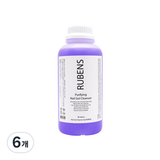 RUBENS 퓨리파잉 젤 네일 클리너, 1000ml, 6개