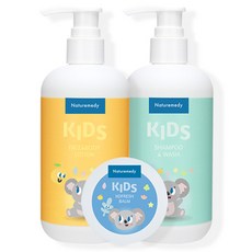 natuRemedy 孩童用洗髮精沐浴乳+臉部身體乳+鼻部清潔組, 1組