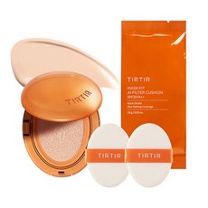 TIRTIR Mask Fit AI濾網氣墊 + 補充蕊 + 粉撲 2入組, 17C 象牙白, 1套