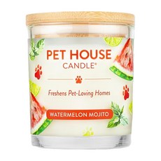 PET HOUSE 室內寵物香氛蠟燭 西瓜莫希托 可持續燃燒長達60小時, 255g, 1罐