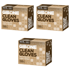 기본에 크린장갑, 500개입, 3개