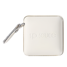 SP SAUCE 攜帶型時尚皮革迷你捲尺, 方型, 米色, 1個