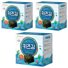 ibobomi 無調味海苔片，獨立小包裝，100%海苔, 無調味, 15g, 3盒