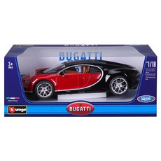 Bburago 1:18 布加迪 Chiron 合金汽車模型 紅色, 1個