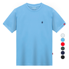 BEVERLY HILLS POLO CLUB 比佛利保羅 男女通用 涼感 透氣 Ice Cool-Ever 小標誌 短袖 T恤 CPW0T05, 藍色