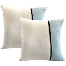 J&N 亞倫接片抱枕 2入 藍白色