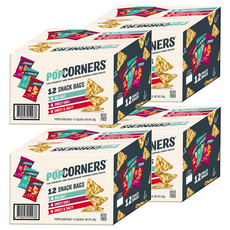 POPCORNERS 爆米花脆片組合箱, 鹹甜28g*4包+海鹽28g*4包+甜辣28g*4包, 4盒