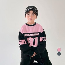 BerryCloset 兒童刷毛星光寬鬆大學T