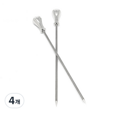Solid Carbide Tools 水滴造型雞尾酒籤 113mm, 銀色, 4個
