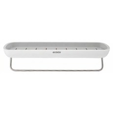 ecoco 意可可 浴室置物架全配款 有毛巾架, 灰色, 1個